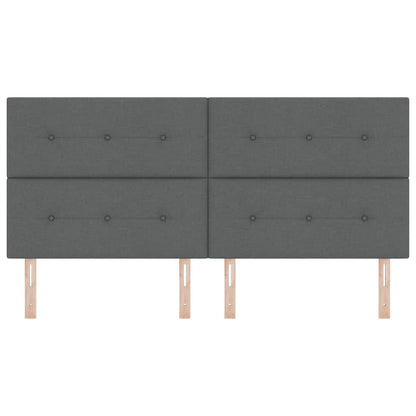 Testiera con testiera Grigio scuro 200 cm Tessuto