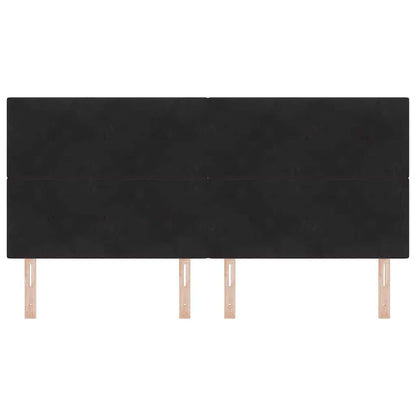 Testiera con testiera Nero 200 cm Velluto