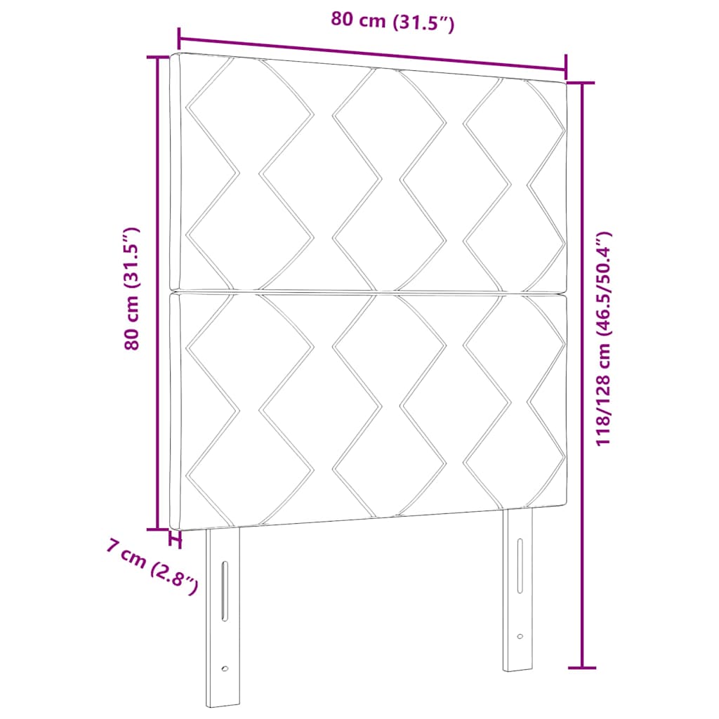 Testiera in Tessuto con testiera Blu 80 cm Tessuto