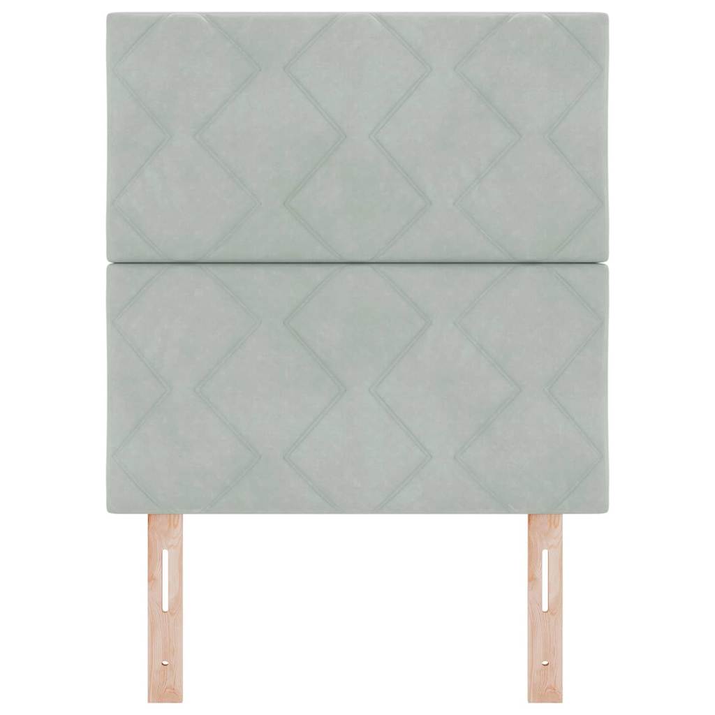 Testiera con testiera Grigio chiaro 80 cm Velluto