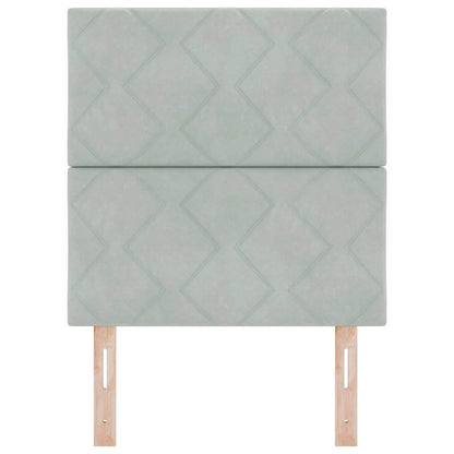 Testiera con testiera Grigio chiaro 80 cm Velluto