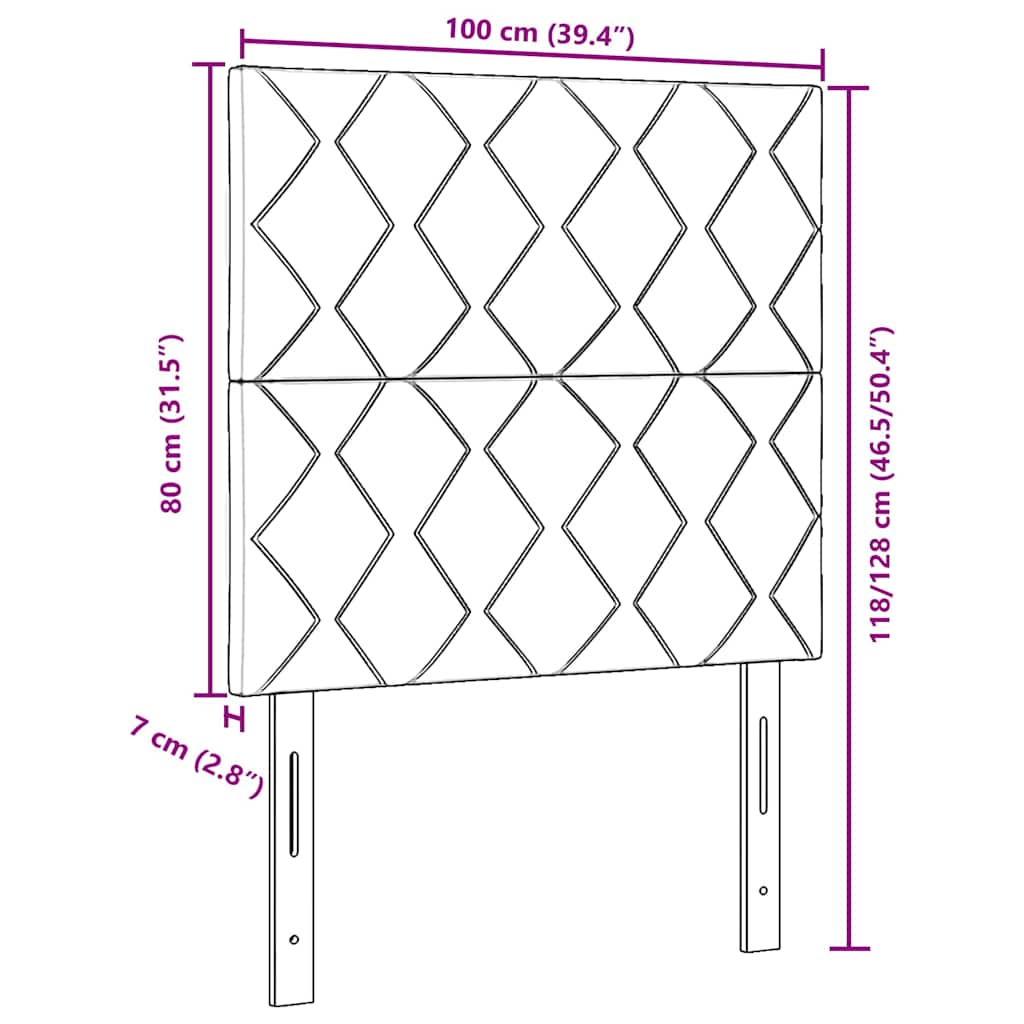 Testiera in Tessuto con testiera Blu 100 cm Tessuto
