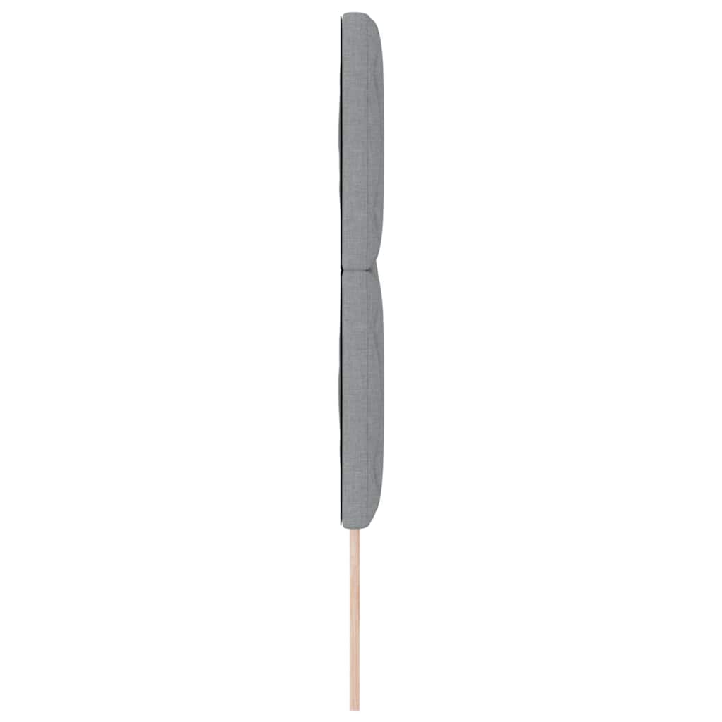 Testiera in Tessuto con testiera Grigio chiaro 140 cm Tessuto