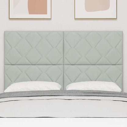 Testiera con testiera Grigio chiaro 144 cm Velluto