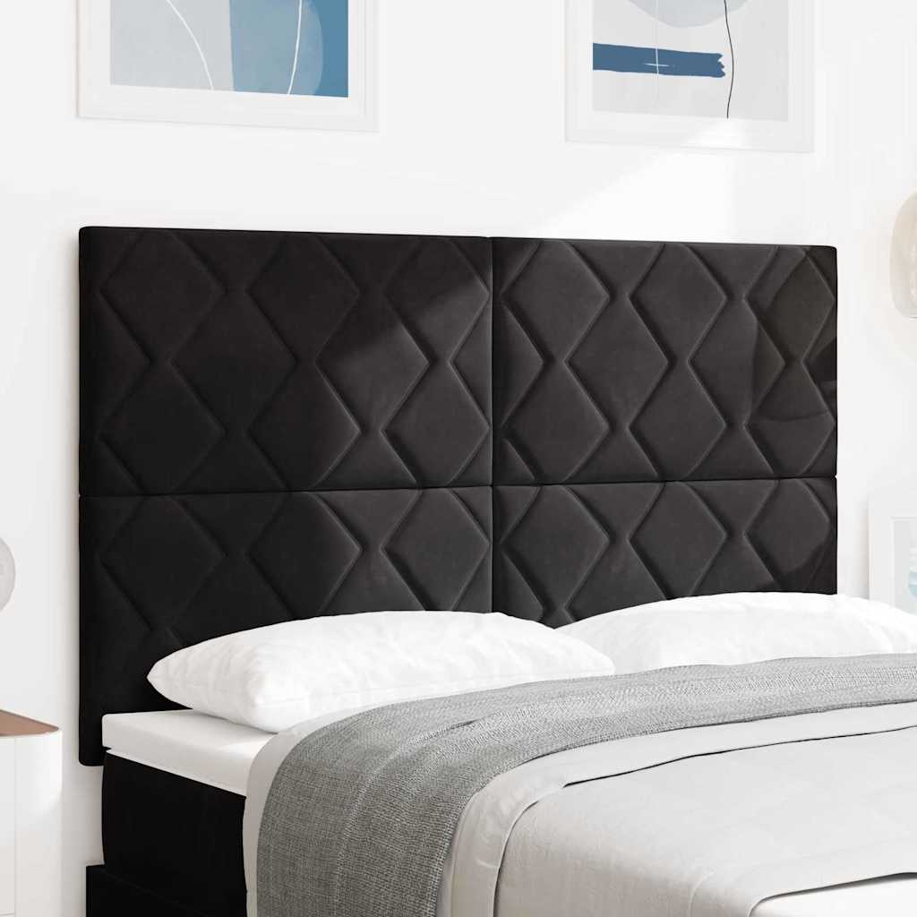 Testiera Nero 144 cm Velluto | homemem39