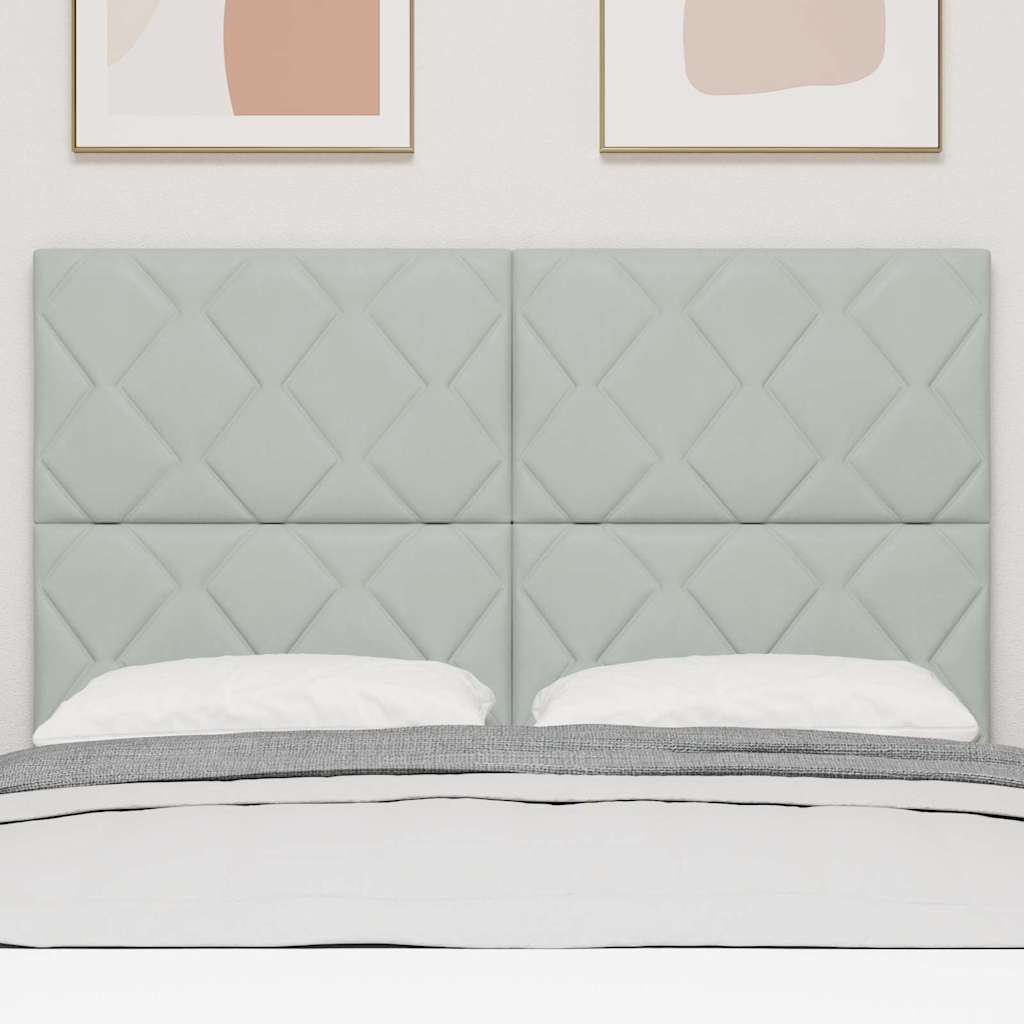 Testiera con testiera Grigio chiaro 160 cm Velluto