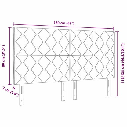 Testiera con testiera Grigio chiaro 160 cm Velluto