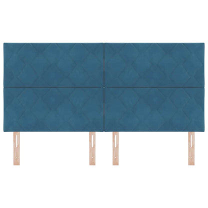 Testiera con testiera Blu scuro 180 cm Velluto