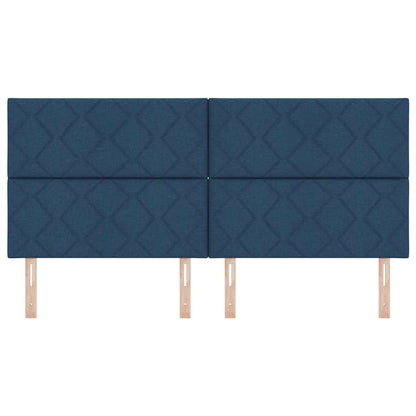 Testiera in Tessuto con testiera Blu 200 cm Tessuto