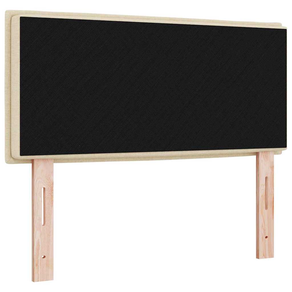 Testiera LED con luci a strisce a LED Crema 90 cm Tessuto