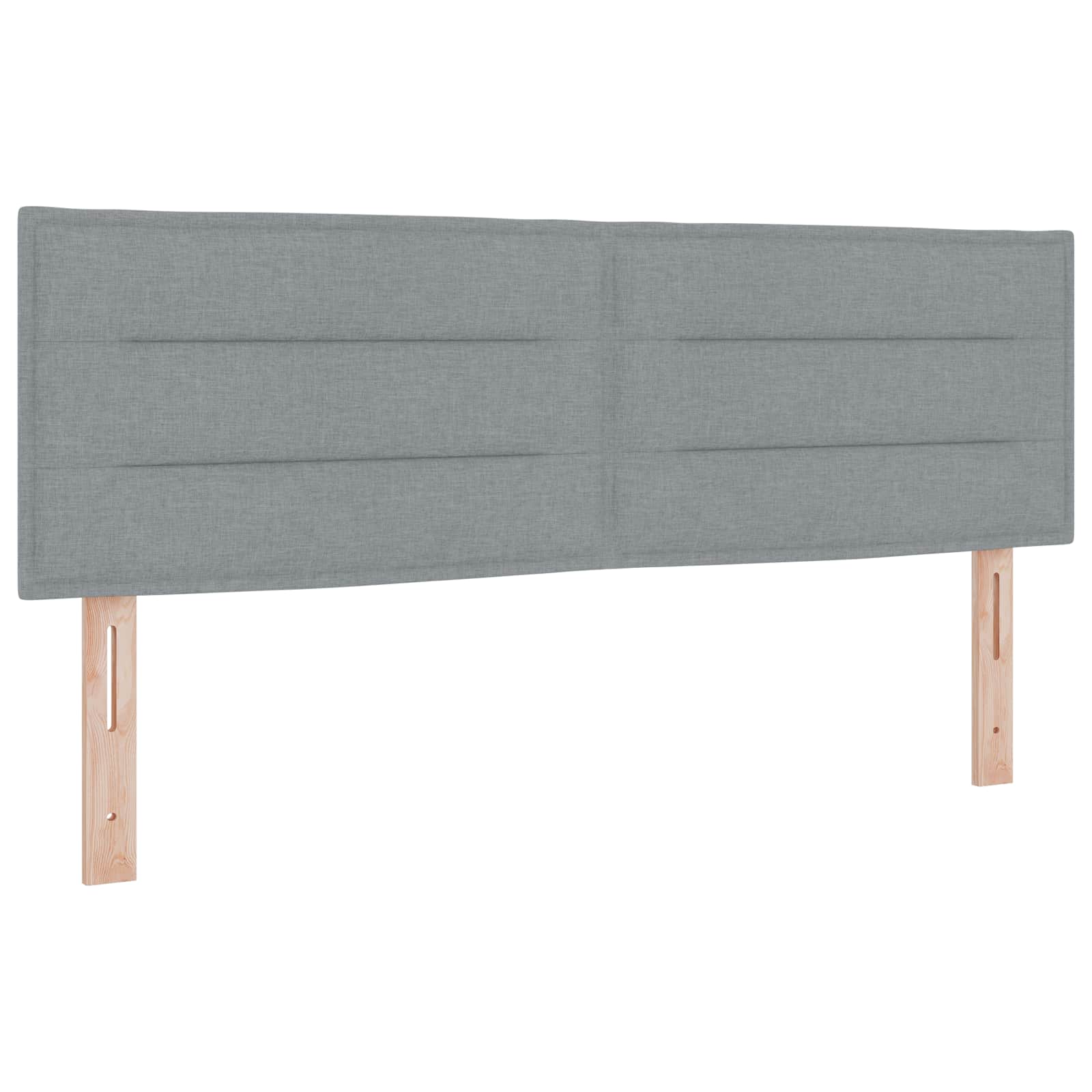 Testiera LED con strisce LED Grigio chiaro 144 cm Tessuto | homemem39