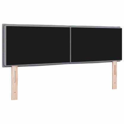 Testiera LED con strisce LED Grigio chiaro 144 cm Tessuto | homemem39