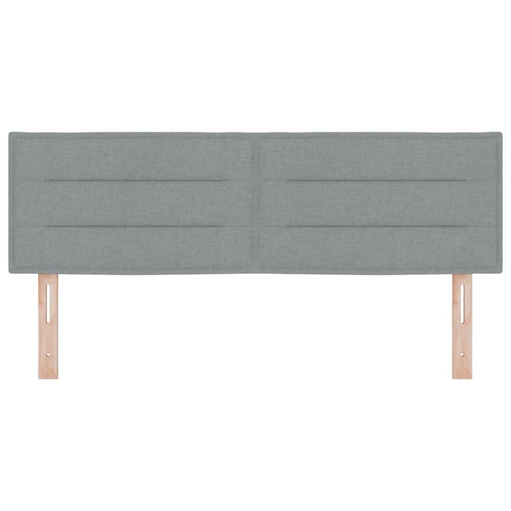 Testiera LED con strisce LED Grigio chiaro 144 cm Tessuto | homemem39