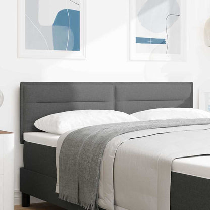 Testiera LED con strisce LED Grigio scuro 144 cm Tessuto | homemem39