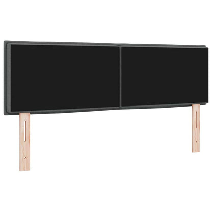 Testiera LED con strisce LED Grigio scuro 144 cm Tessuto | homemem39