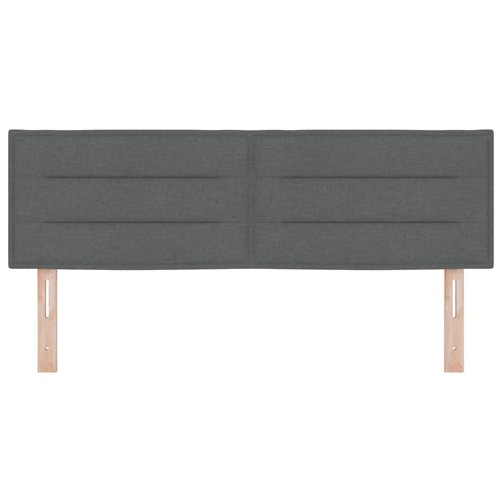 Testiera LED con strisce LED Grigio scuro 144 cm Tessuto | homemem39