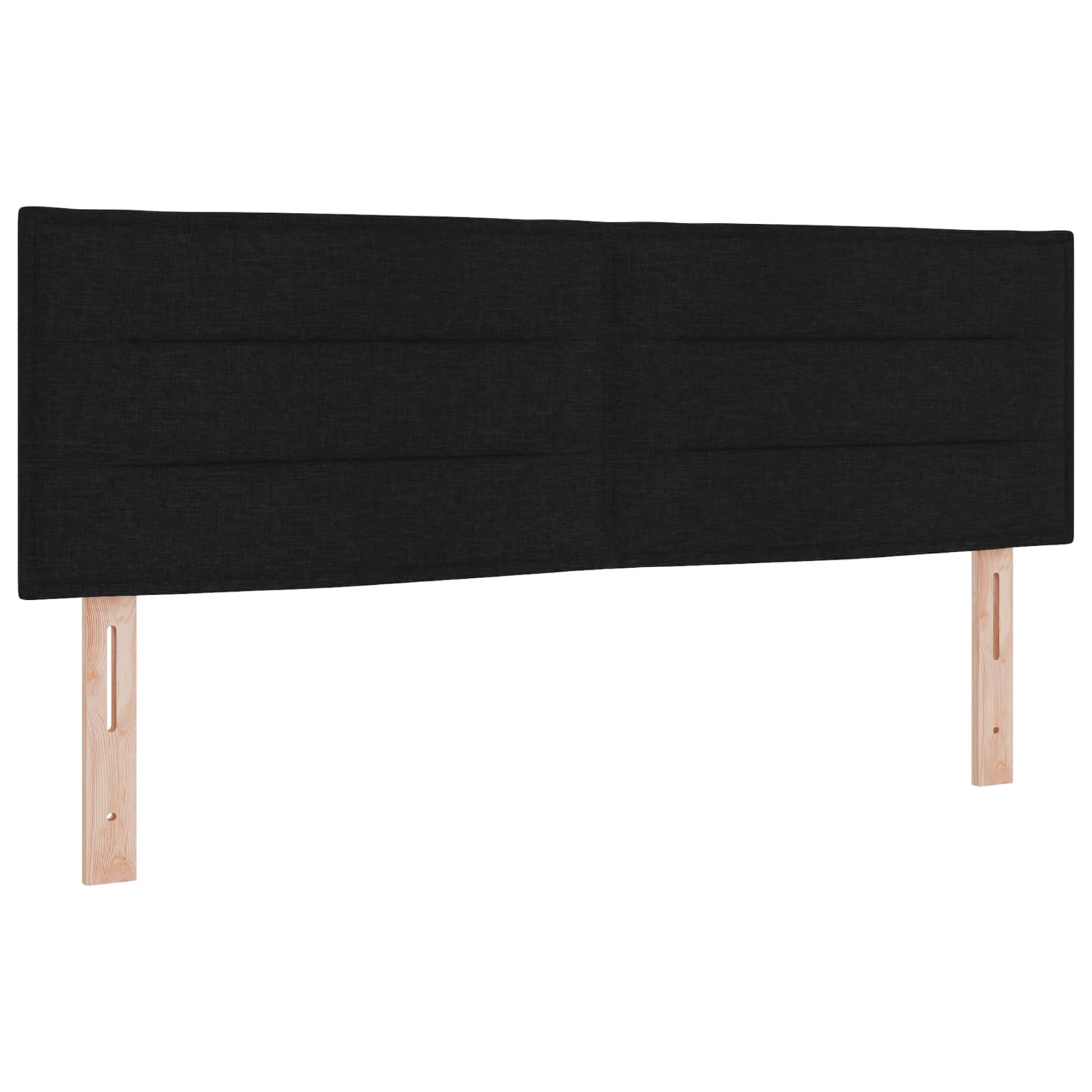 Testiera LED con strisce LED con testiera Nero 144 cm Tessuto | homemem39