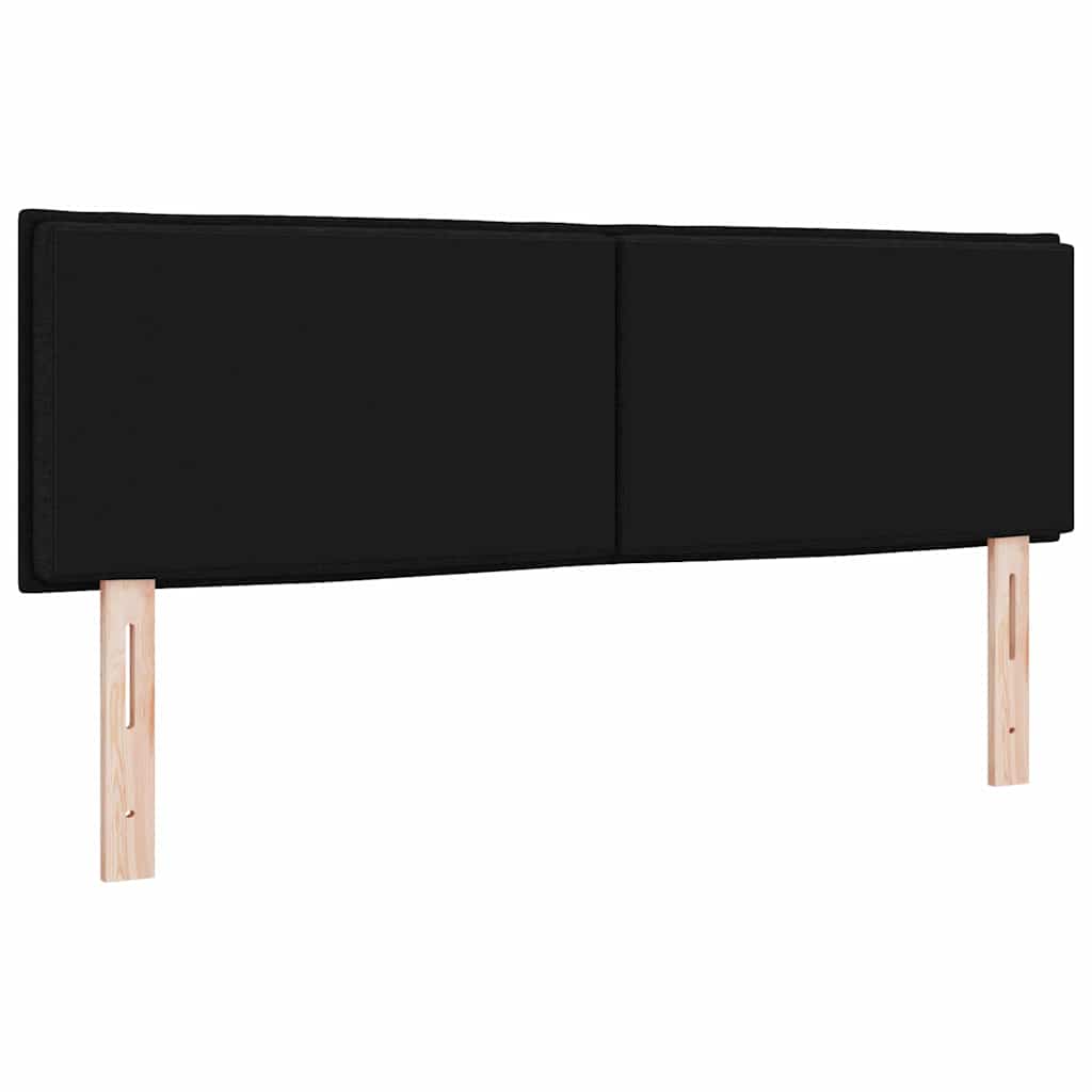 Testiera LED con strisce LED con testiera Nero 144 cm Tessuto | homemem39