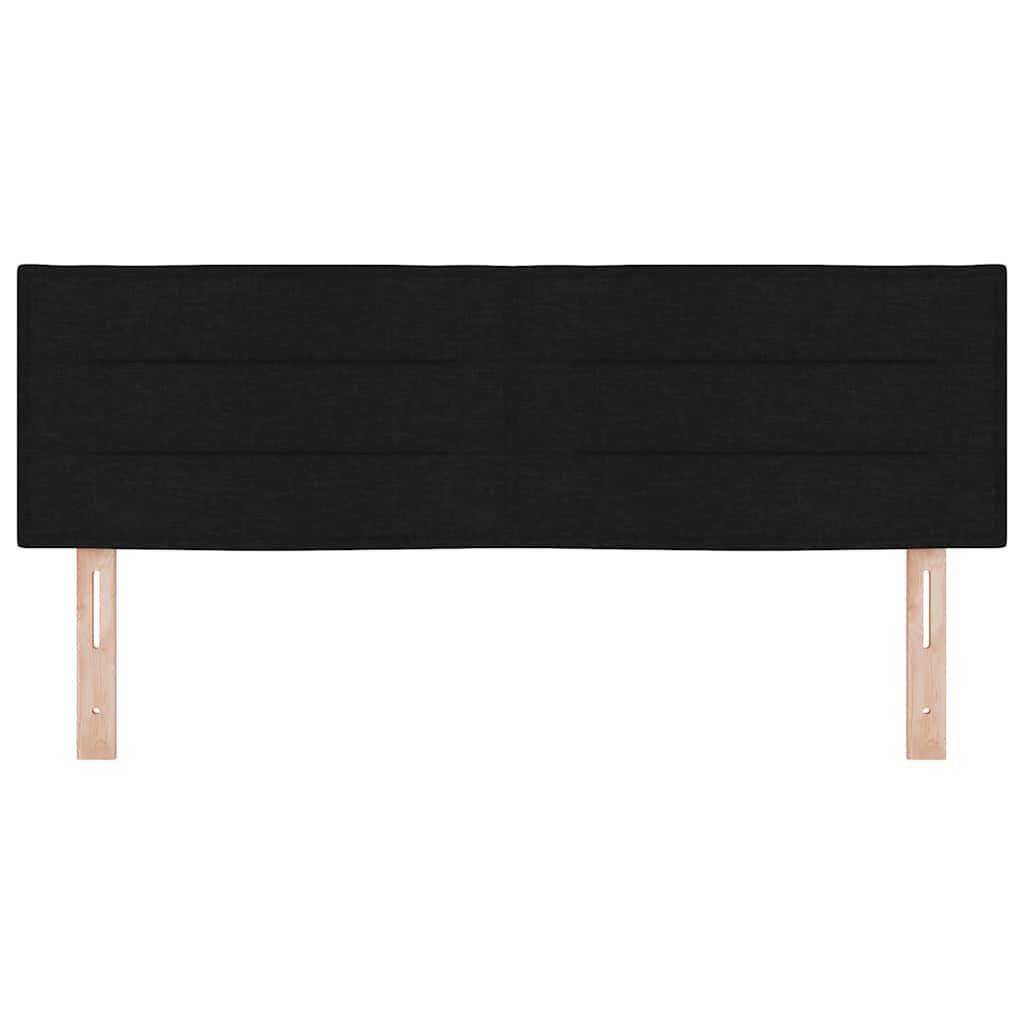Testiera LED con strisce LED con testiera Nero 144 cm Tessuto | homemem39