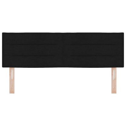 Testiera LED con strisce LED con testiera Nero 144 cm Tessuto | homemem39