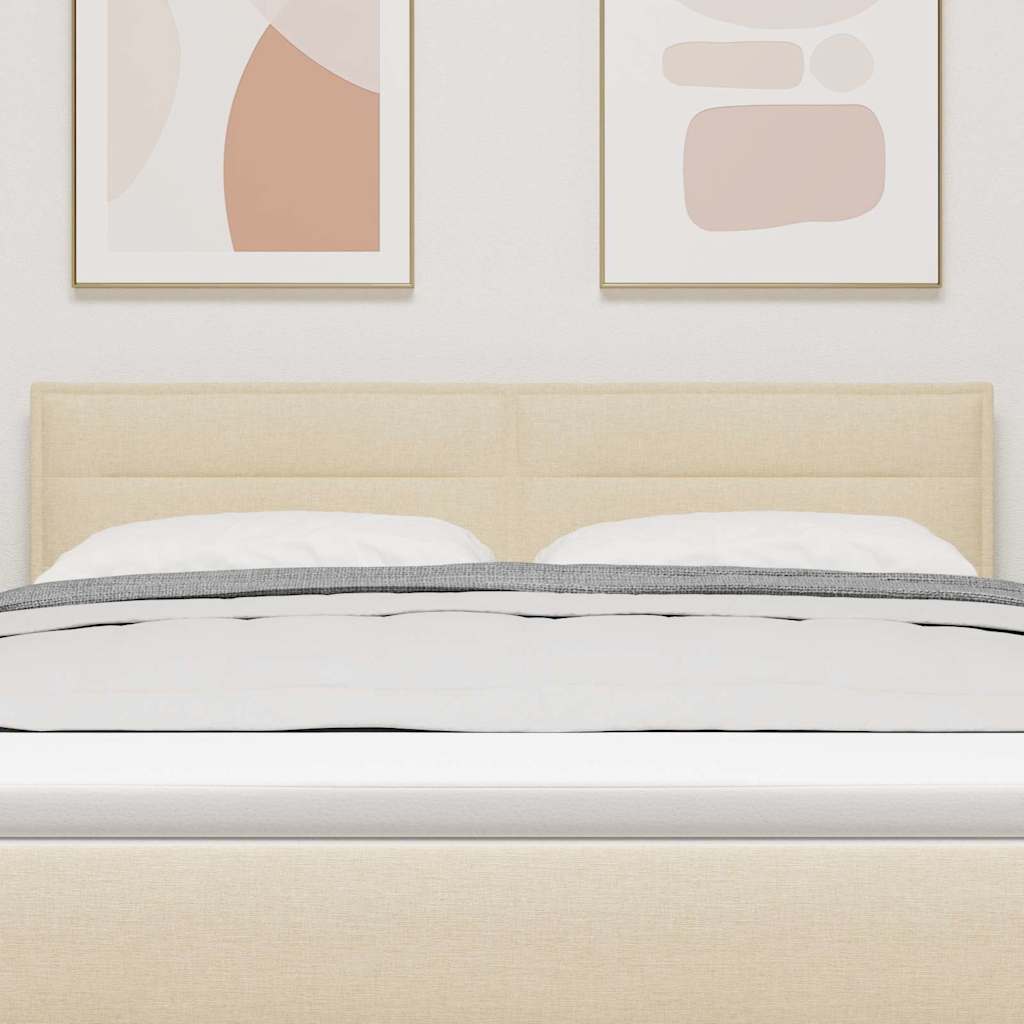 Testiera LED con strisce LED con testiera Crema 144 cm Tessuto | homemem39