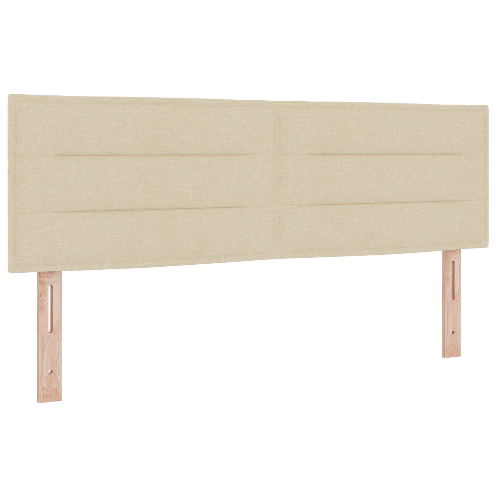 Testiera LED con strisce LED con testiera Crema 144 cm Tessuto | homemem39