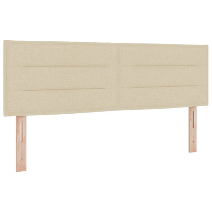 Testiera LED con strisce LED con testiera Crema 144 cm Tessuto | homemem39