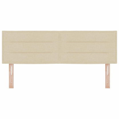 Testiera LED con strisce LED con testiera Crema 144 cm Tessuto | homemem39