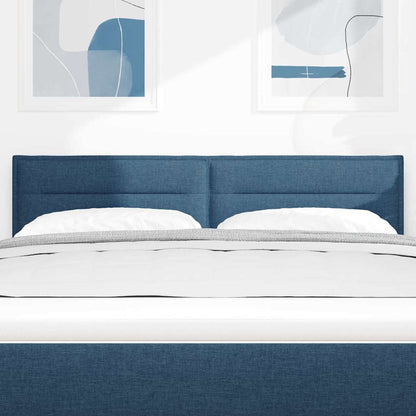Testiera LED con strisce LED con testiera Blu 144 cm Tessuto | homemem39