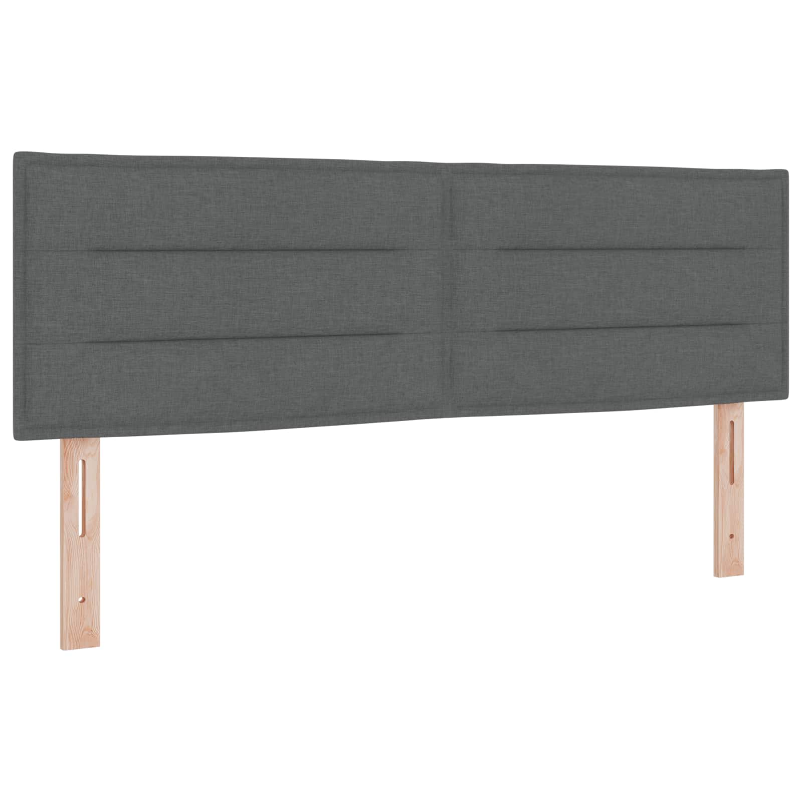 Testiera LED con strisce LED Grigio scuro 160 cm Tessuto | homemem39
