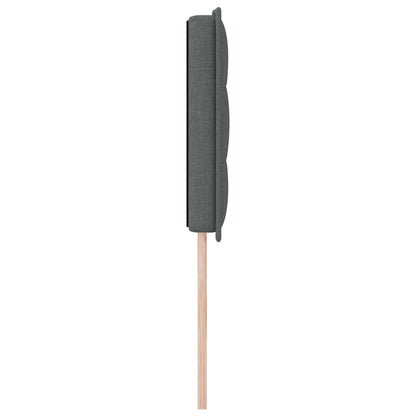 Testiera LED con strisce LED Grigio scuro 160 cm Tessuto | homemem39