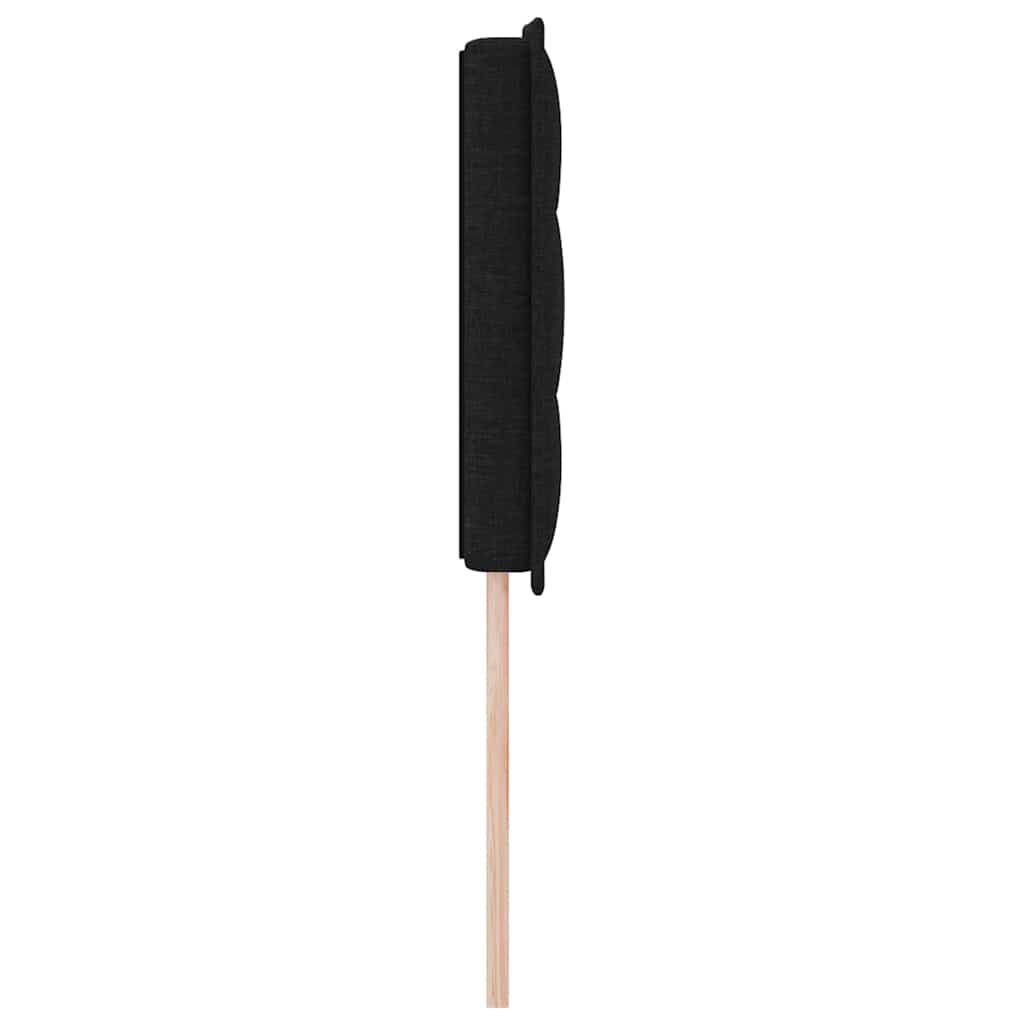 Testiera LED con strisce LED con testiera Nero 160 cm Tessuto | homemem39