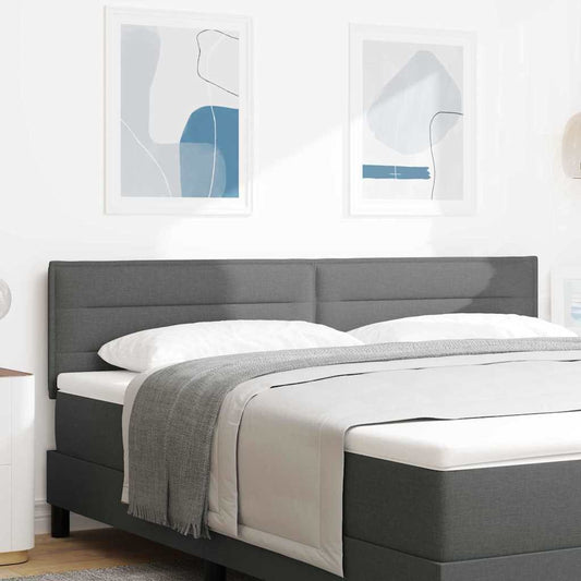 Testiera LED con strisce LED Grigio scuro 180 cm Tessuto | homemem39