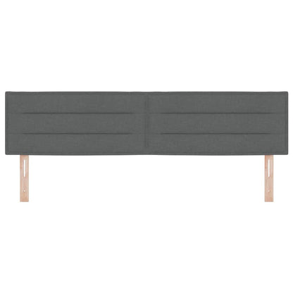 Testiera LED con strisce LED Grigio scuro 180 cm Tessuto | homemem39
