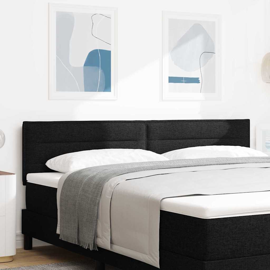 Testiera LED con strisce LED con testiera Nero 180 cm Tessuto | homemem39