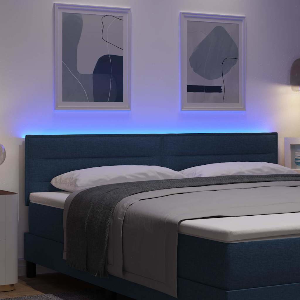 Testiera LED con strisce LED con testiera Blu 180 cm Tessuto | homemem39