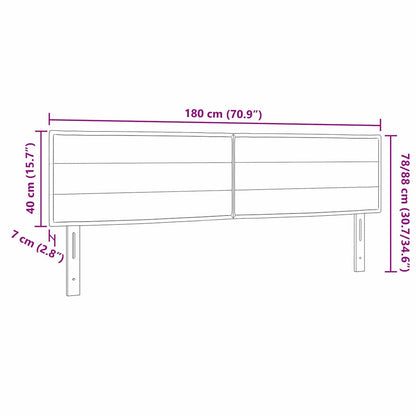 Testiera LED con strisce LED con testiera Blu 180 cm Tessuto | homemem39