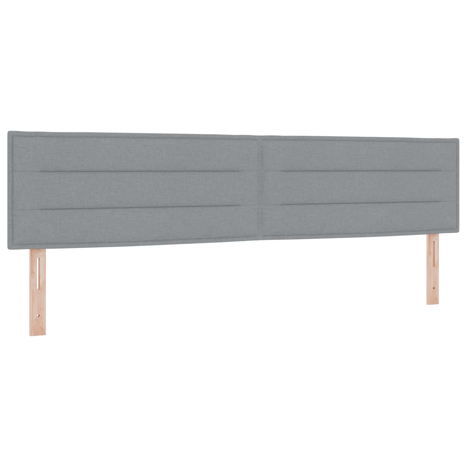 Testiera LED con strisce LED Grigio chiaro 200 cm Tessuto | homemem39