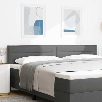 Testiera LED con strisce LED Grigio scuro 200 cm Tessuto | homemem39