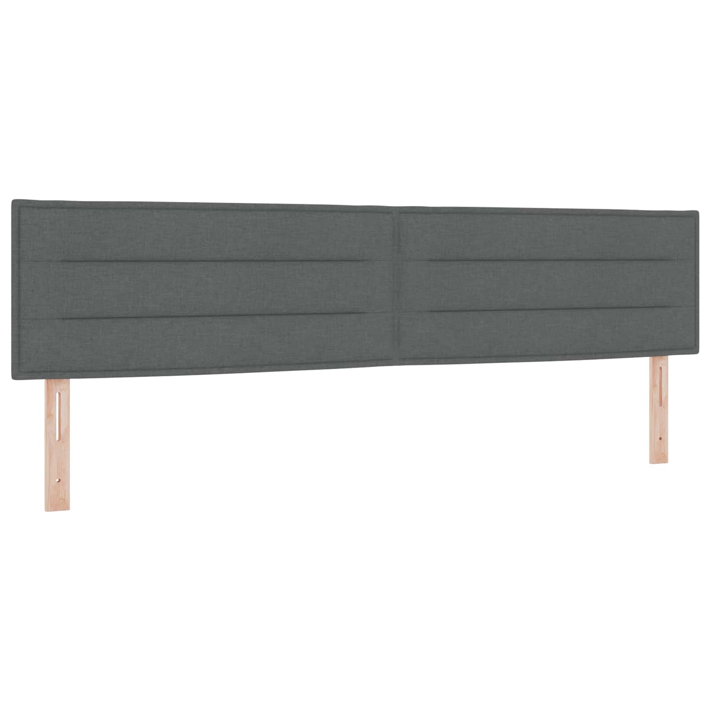 Testiera LED con strisce LED Grigio scuro 200 cm Tessuto | homemem39