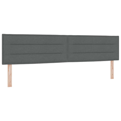 Testiera LED con strisce LED Grigio scuro 200 cm Tessuto | homemem39