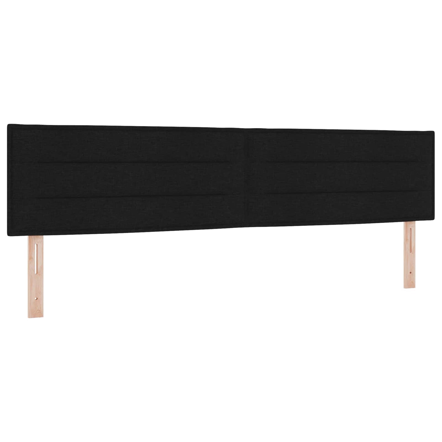 Testiera LED con strisce LED con testiera Nero 200 cm Tessuto | homemem39