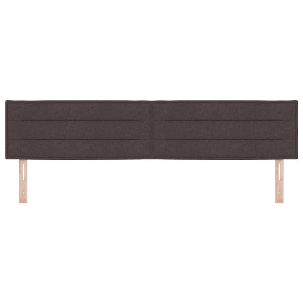 Testiera LED con strisce LED Marrone Scuro 200 cm Tessuto | homemem39