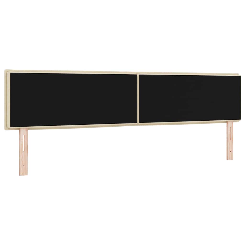 Testiera LED con strisce LED con testiera Crema 200 cm Tessuto | homemem39