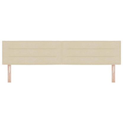 Testiera LED con strisce LED con testiera Crema 200 cm Tessuto | homemem39