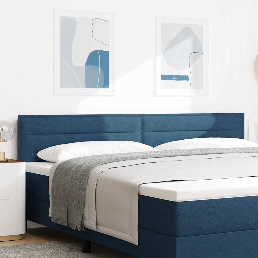 Testiera LED con strisce LED con testiera Blu 200 cm Tessuto | homemem39
