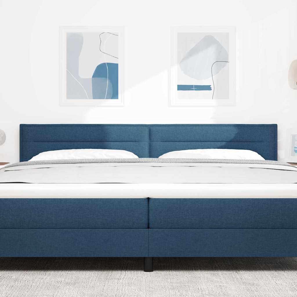 Testiera LED con strisce LED con testiera Blu 200 cm Tessuto | homemem39