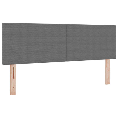 Testiera LED con testiera Grigio chiaro 144 cm Tessuto in Cords