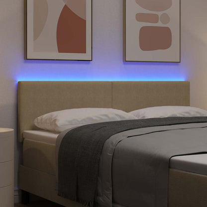 Testiera LED con testiera Grigio Verde 144 cm Tessuto in Cords | homemem39