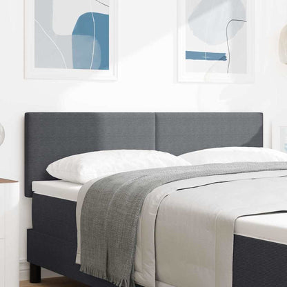 Testiera LED con testiera Grigio scuro 160 cm Tessuto in Cords | homemem39